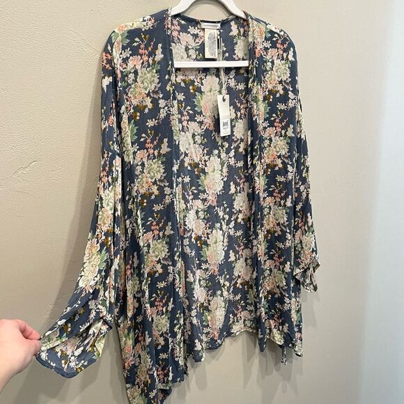 NWT Lucky Brand Floral Kimono - One Size - Picture 6 of 10